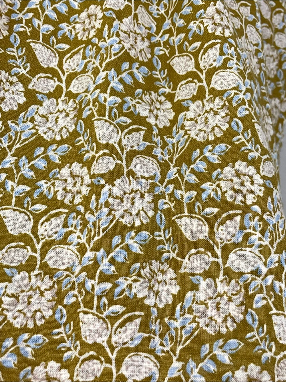 Faherty Annabelle Top - Golden Theodora Floral Linen Blouse Size XS - Picture 6 of 9